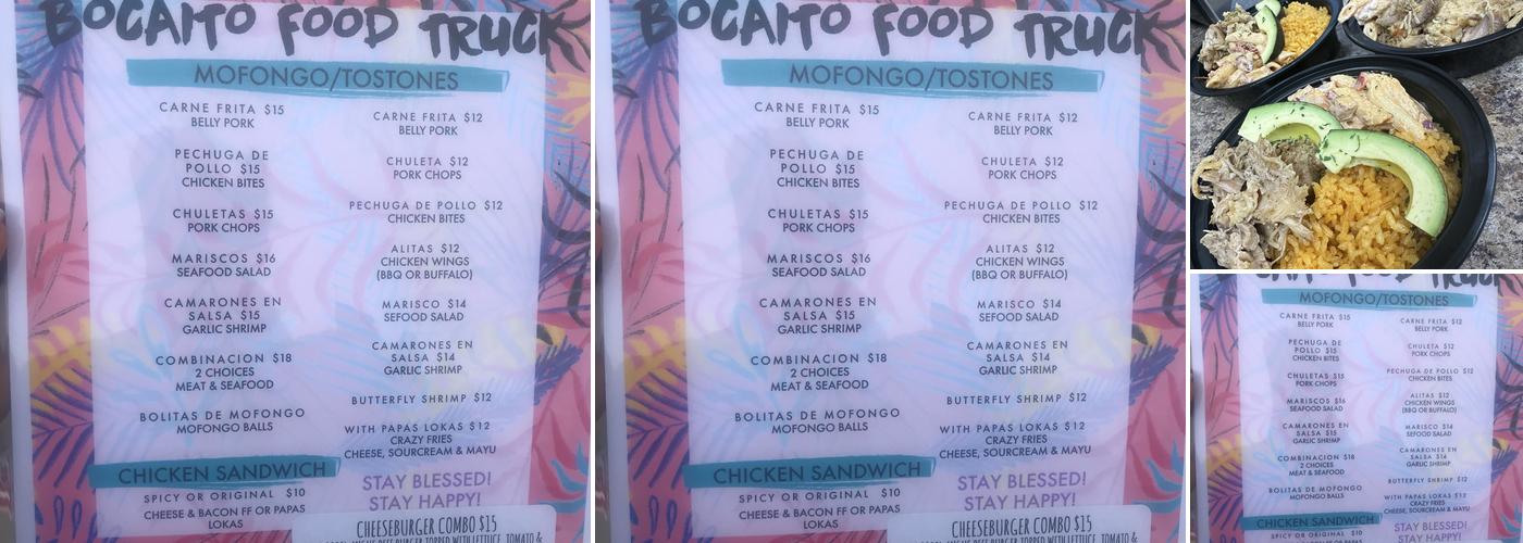 Juanita Bocaito Menu