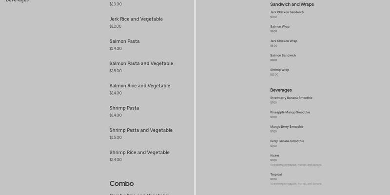 G Brothers Kitchen Menu