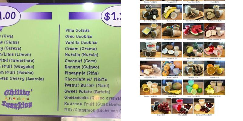 Chillin'Snacking Menu