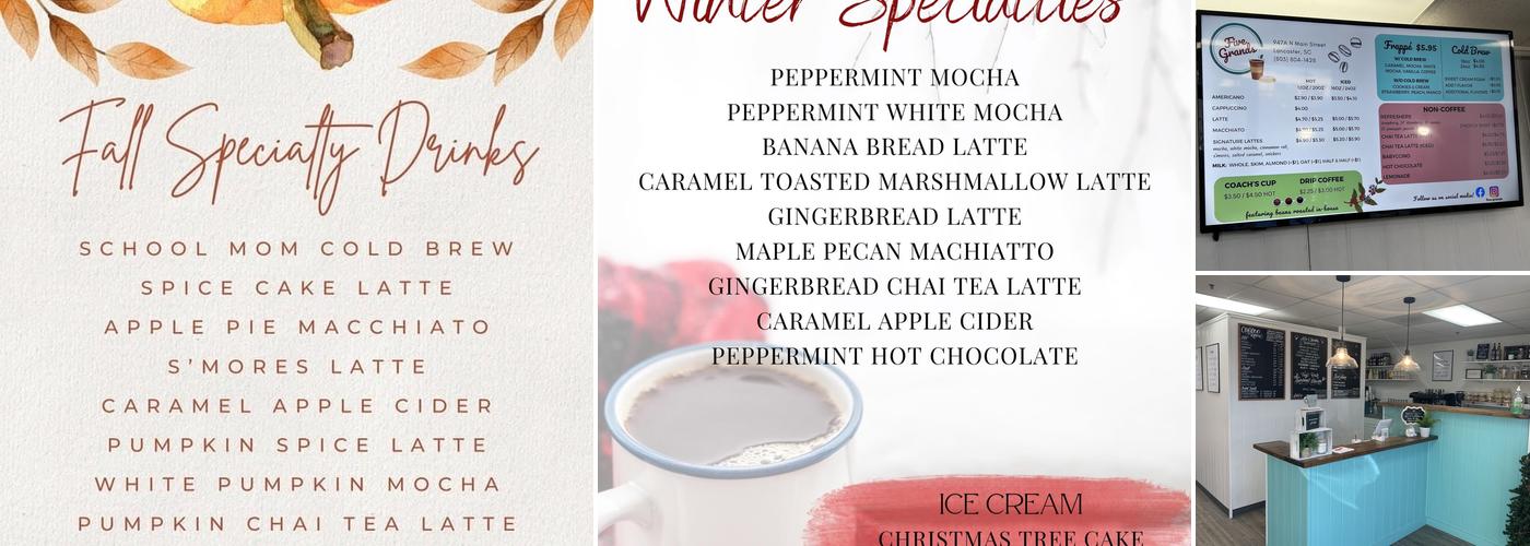 Five Grands Coffee Menu