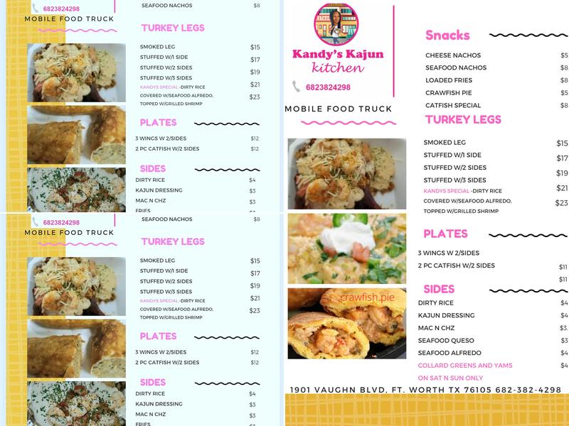 Kandys Kajun Kitchen Menu
