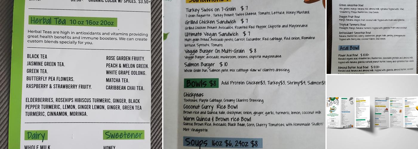 Island Provisions Menu