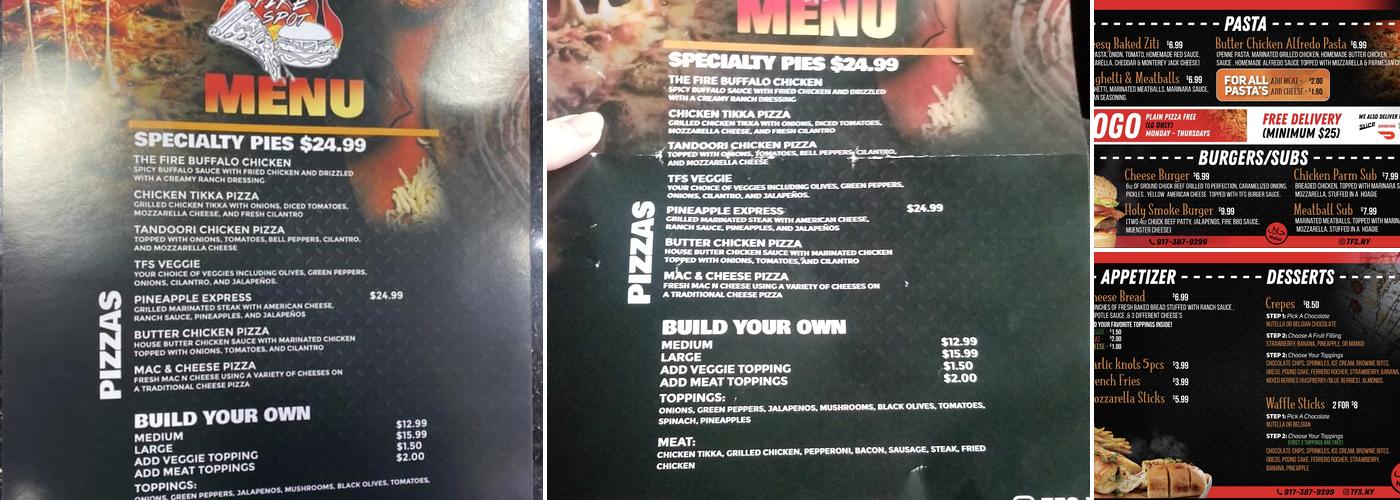 The Fire Spot Menu