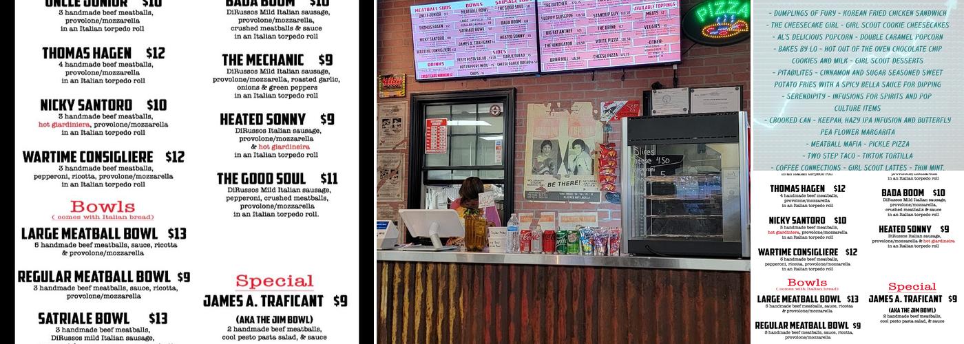 Meatball Mafia Menu