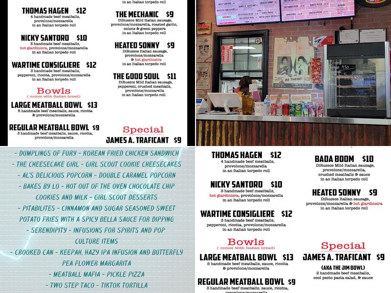 Meatball Mafia Menu