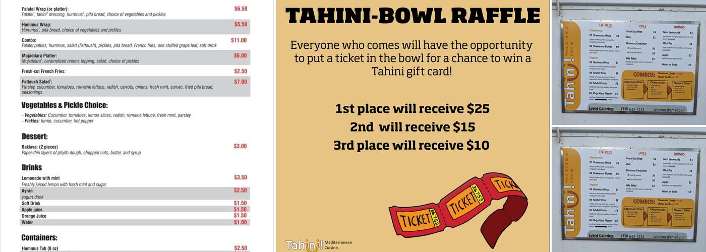 Tahini MC Menu