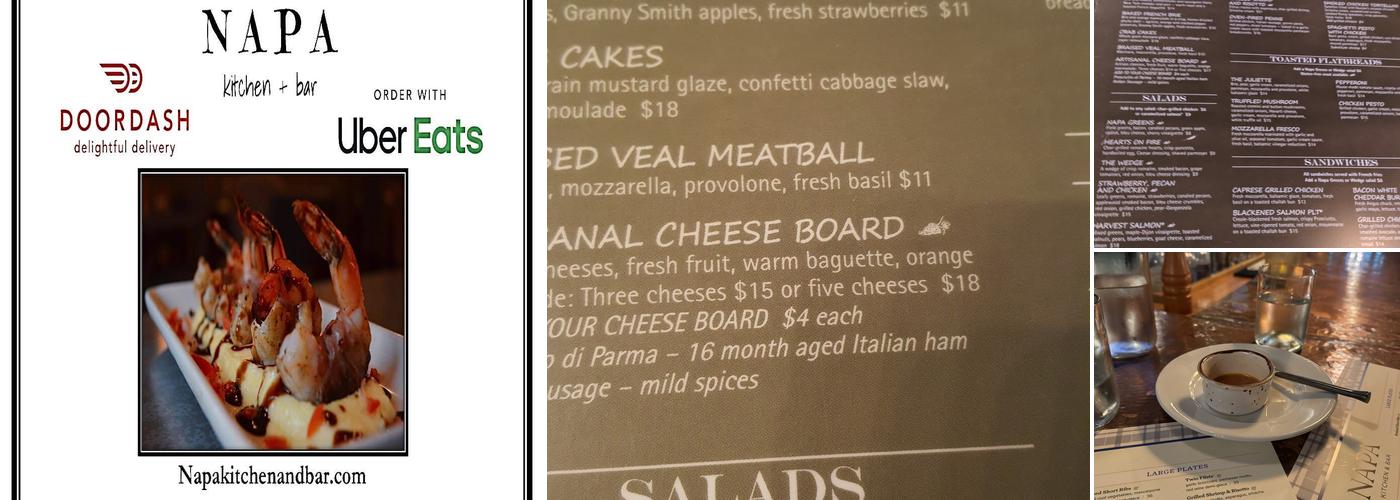 NAPA Kitchen + Bar Westerville Menu