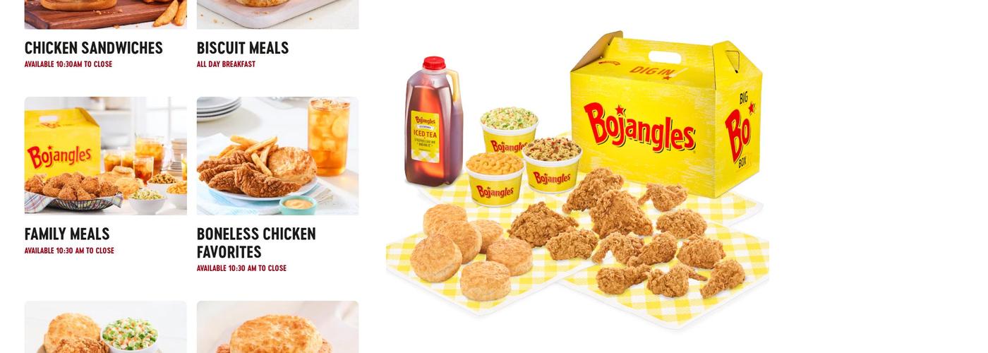 Bojangles Menu