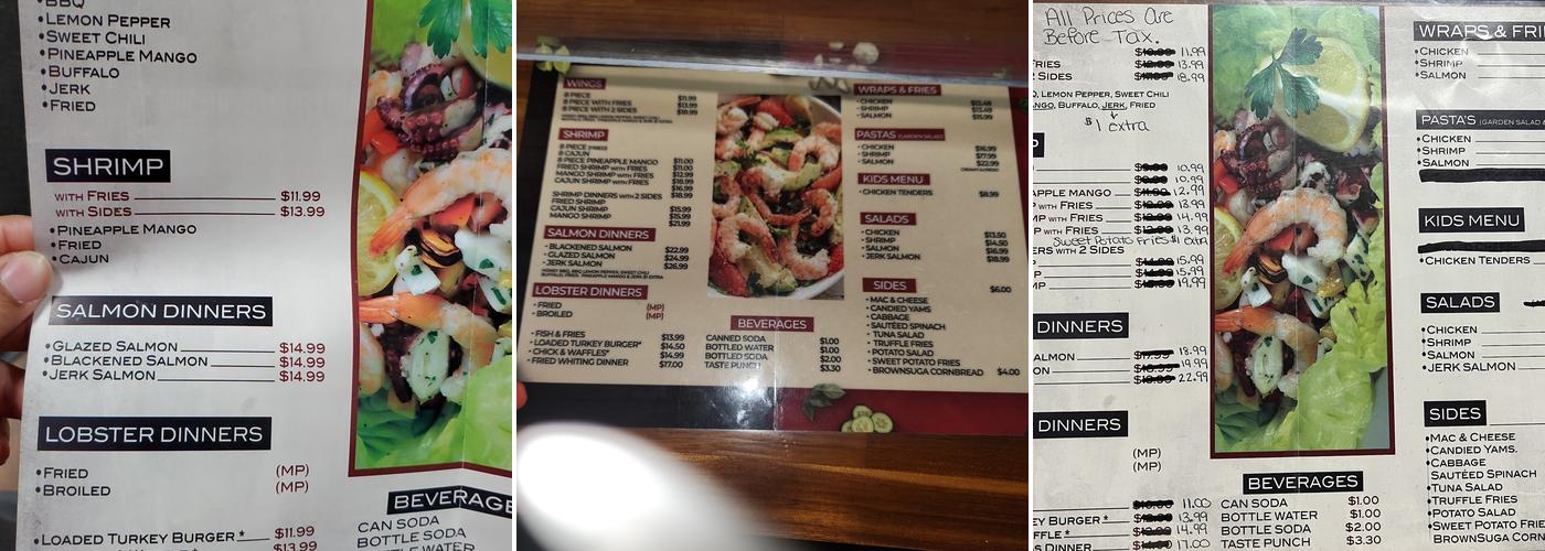 Taste 778 Menu