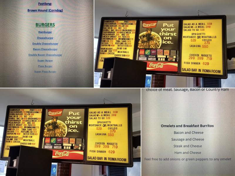 Bedford Rainbow Menu