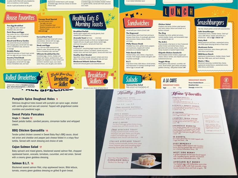 Canopy Road Cafe Menu