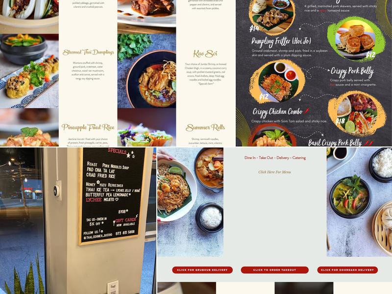 Thai Corner Bistro Menu