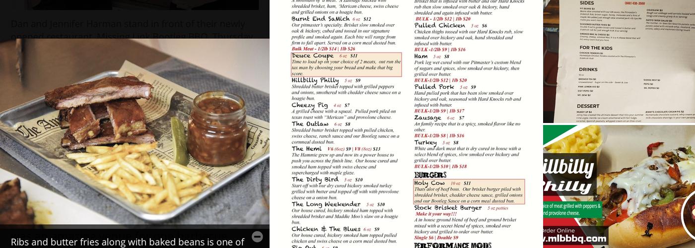 Missing Link Bootleg BBQ Menu