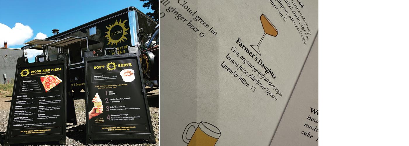 Solstice Wood Fire Pizza Truck Menu