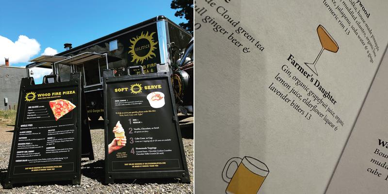 Solstice Wood Fire Pizza Truck Menu