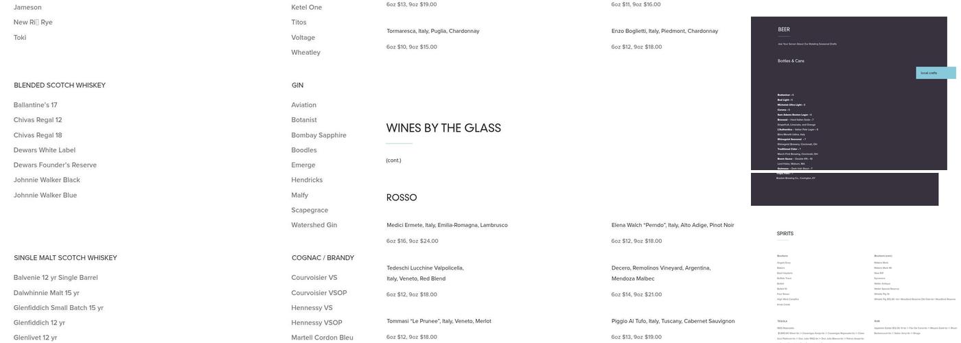 Vista at Lytle Park Menu