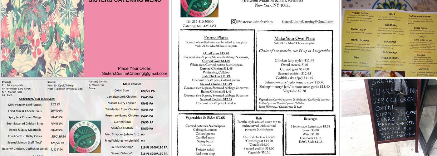 Sisters & Family Menu