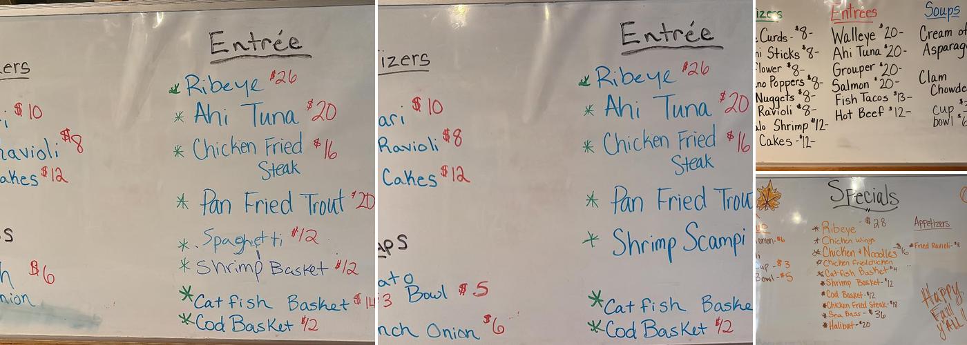 Elm Street Grill Menu