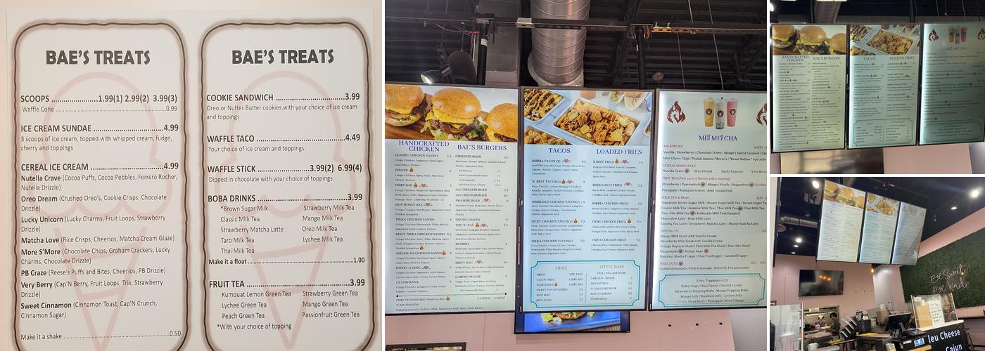 Bae's Kitchen Menu