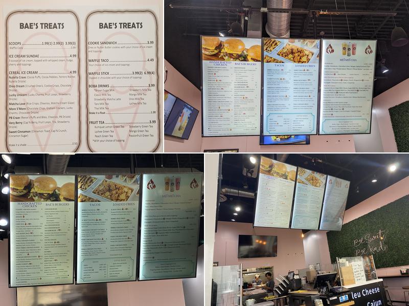 Bae's Kitchen Menu