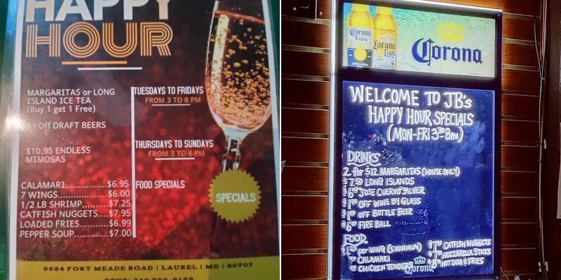 JB Atlantic Restaurant & Grill Menu