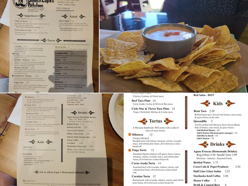 Juan & Lupe’s Kitchen Menu