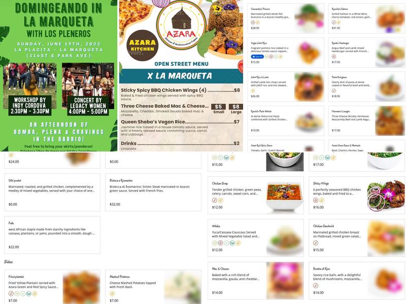 e.terra Kitchen Menu