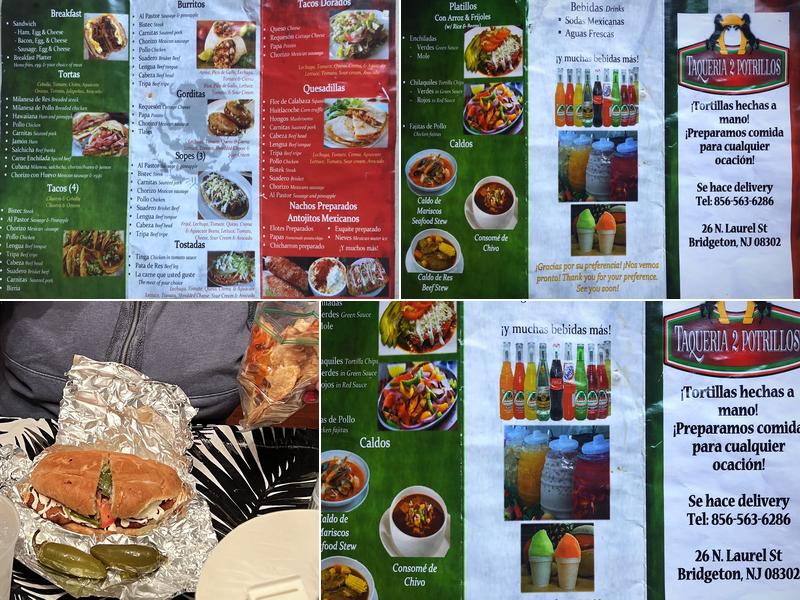 Taqueria 2 potrillos Menu