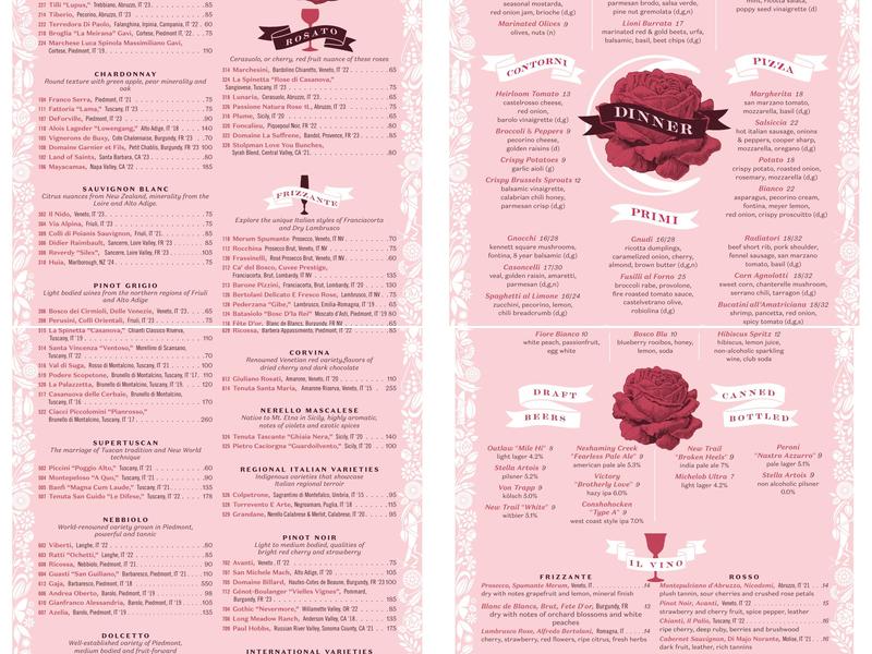Rosalie Wayne Menu
