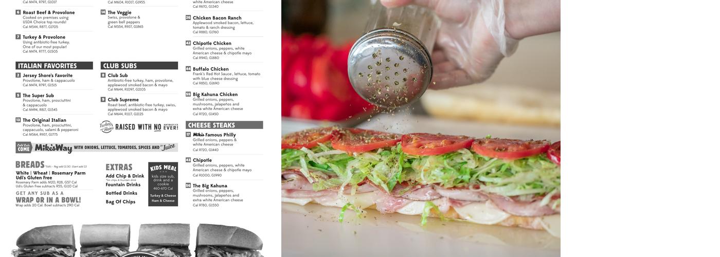 Jersey Mike's Subs Menu