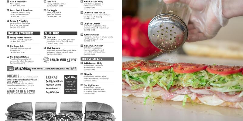 Jersey Mike's Subs Menu