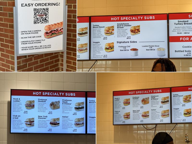 Firehouse Subs Newark Liberty Airport Menu