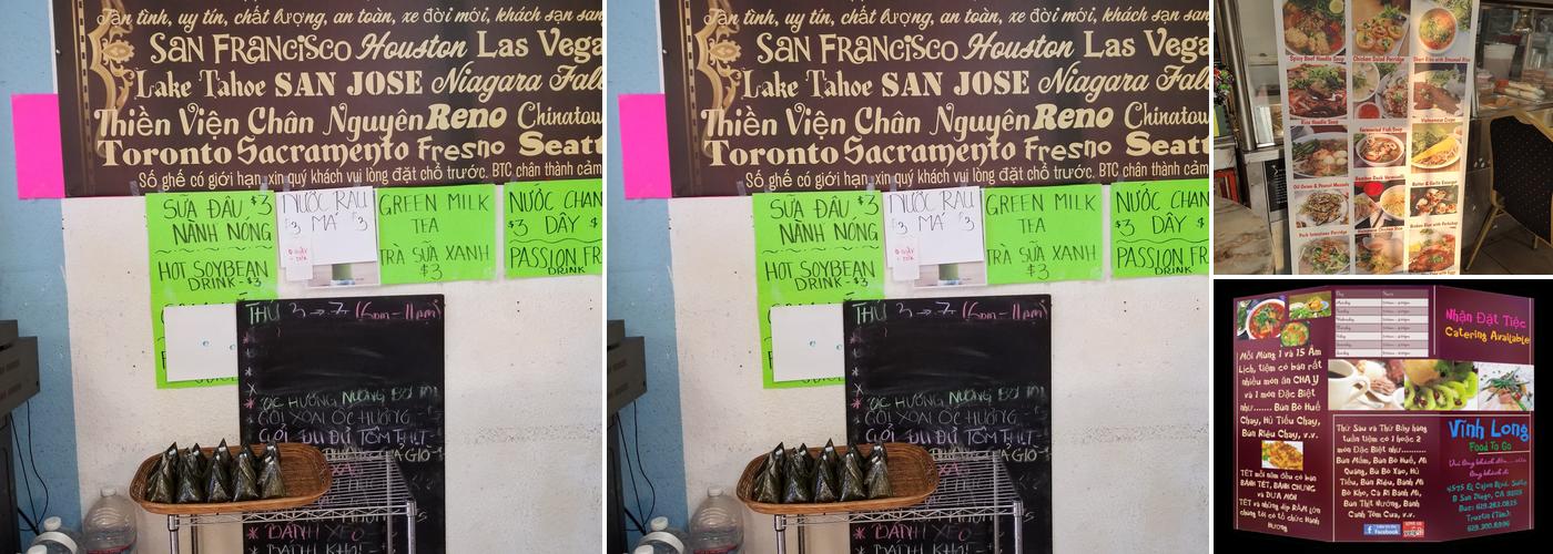 Vinh Long Food To Go Menu