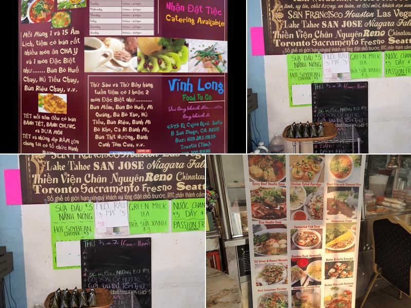 Vinh Long Food To Go Menu