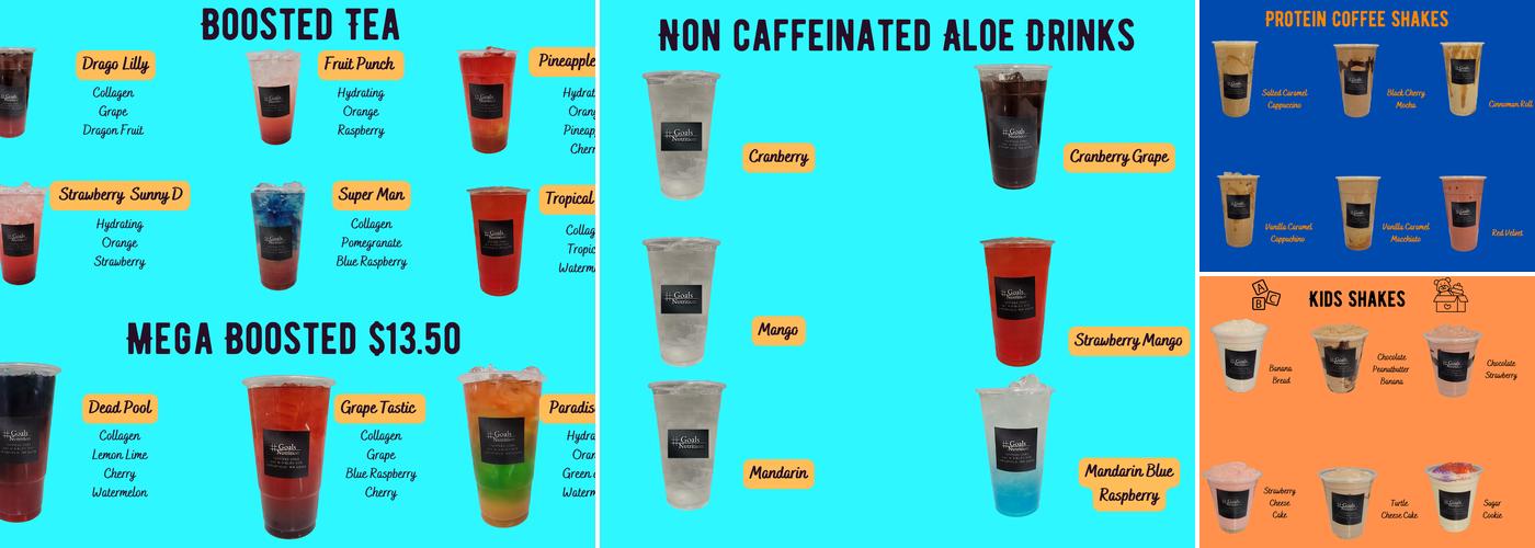 Goals Nutrition Menu