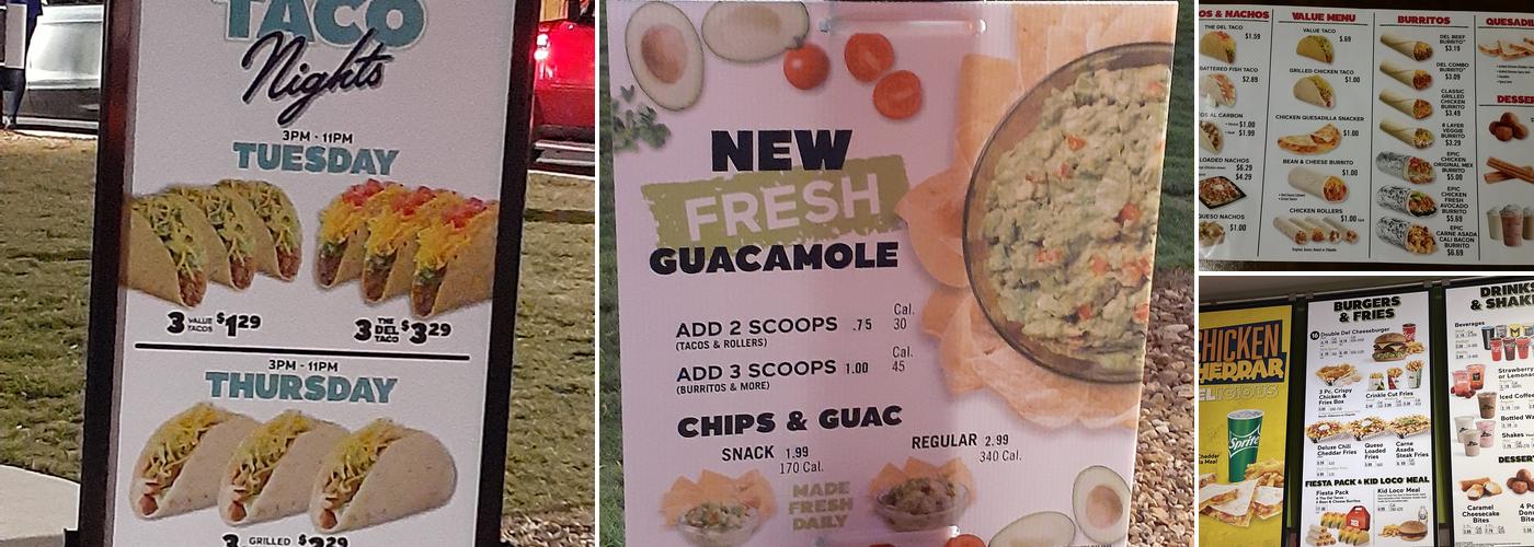 Del Taco Menu
