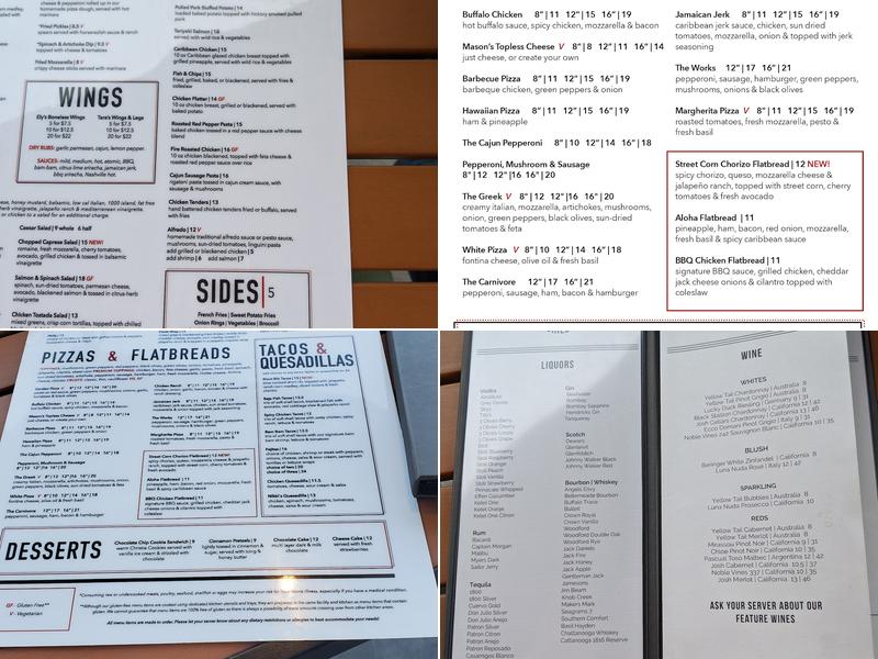 Jonathan’s Grille Menu