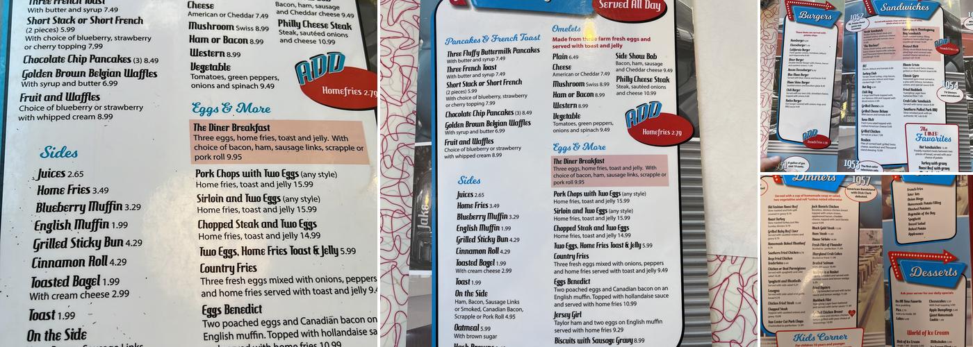 Pine Grove Diner Menu