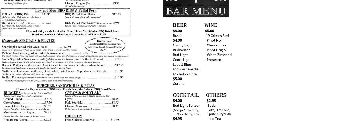 The Hub Menu