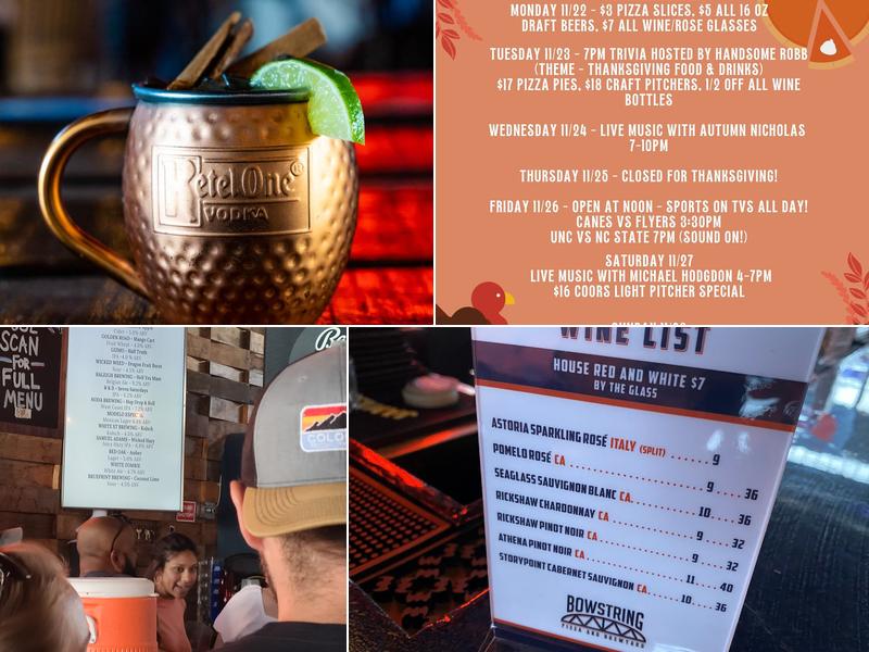 Bowstring Brewyard Menu