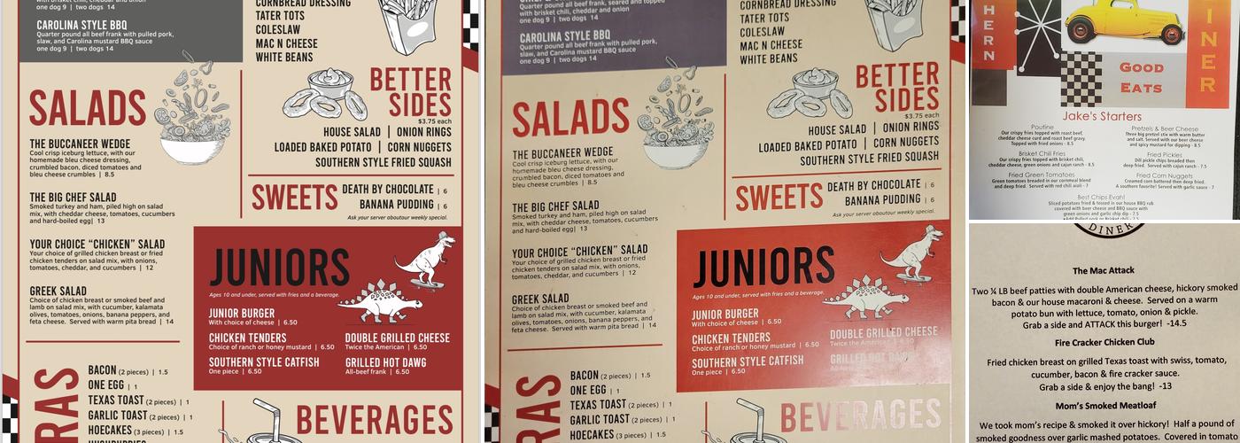 Jake's Southern Diner Menu