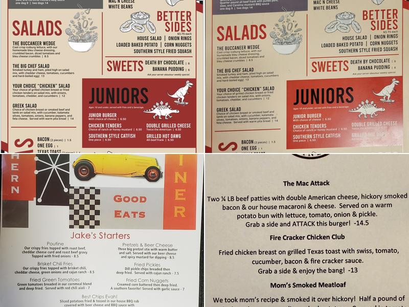 Jake's Southern Diner Menu