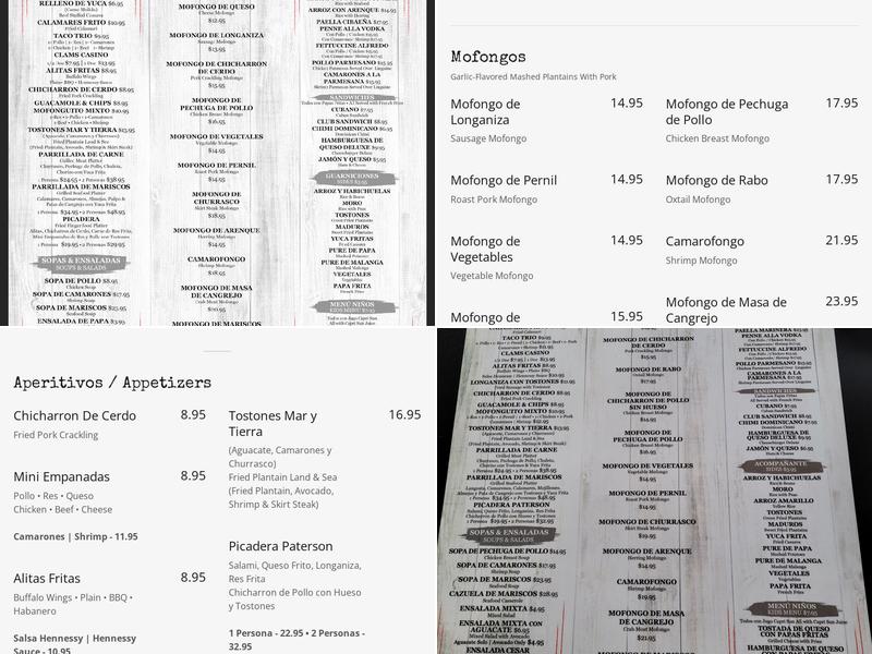 La Casa Del Mofongo - Paterson, NJ Menu