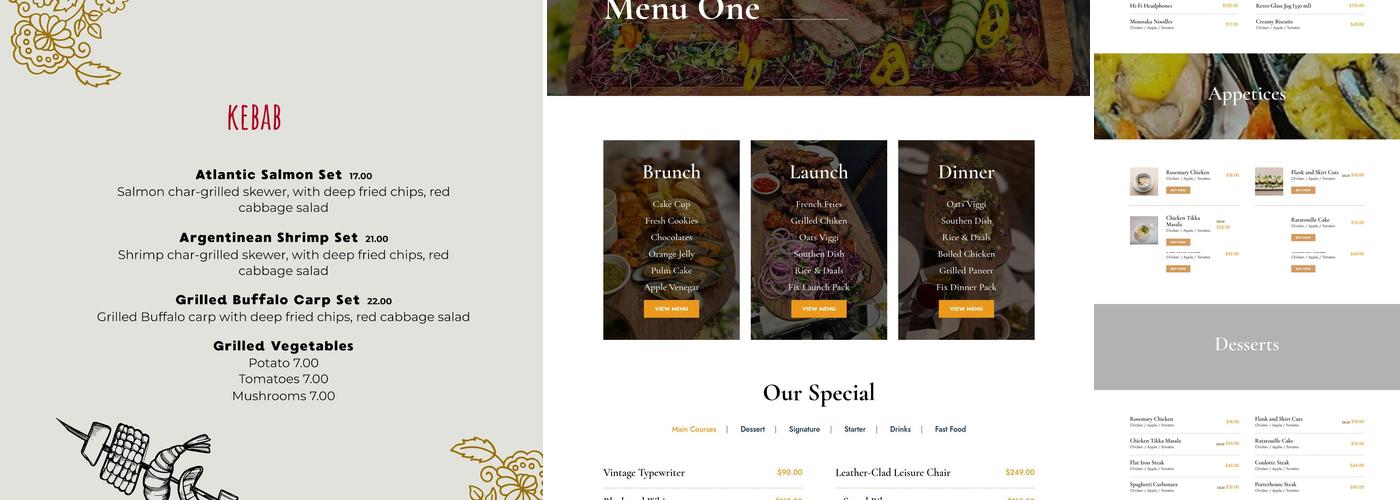 Gulchatay Menu