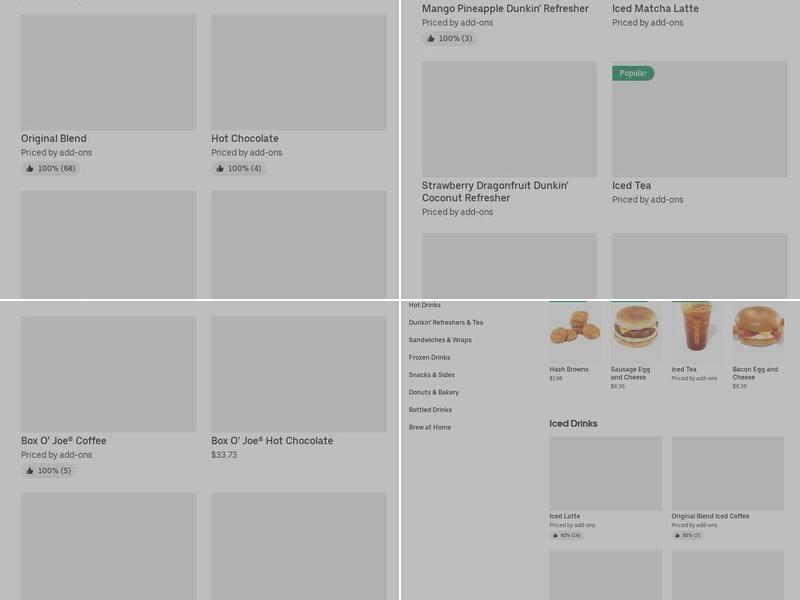 Dunkin' Menu