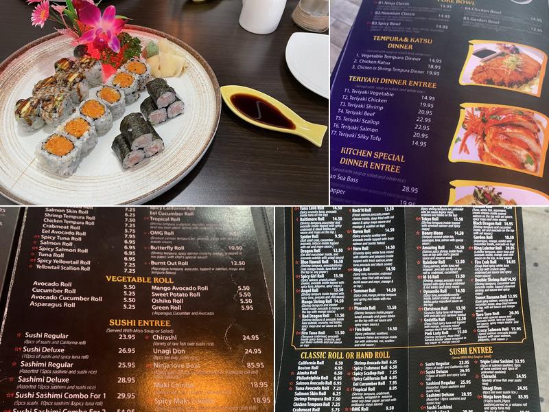 Ninja Sushi Menu