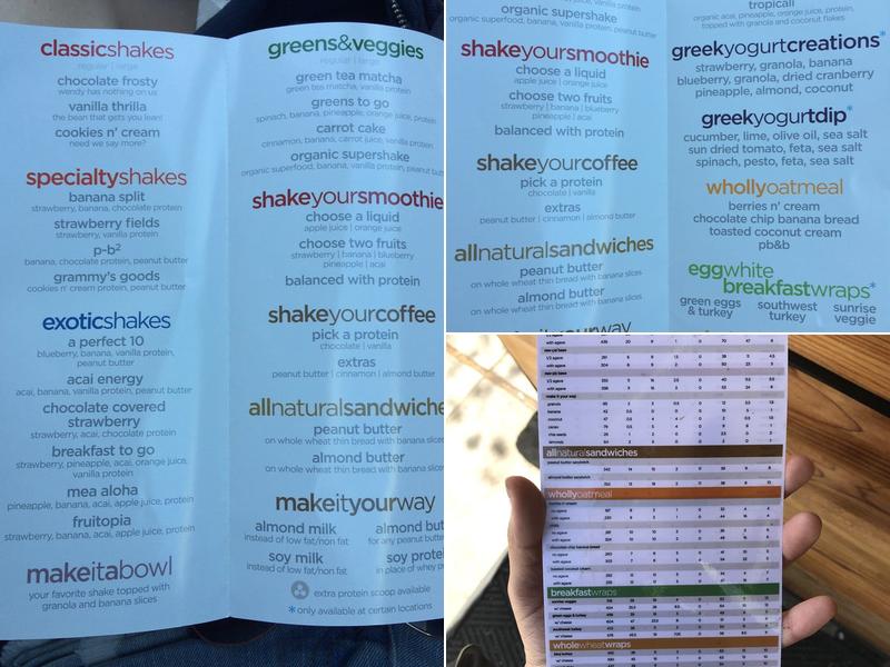 Shake Smart Menu
