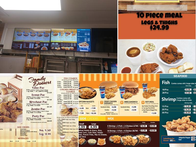 Louisiana Famous Fried Chicken, Louisiana Fried Chicken Menu