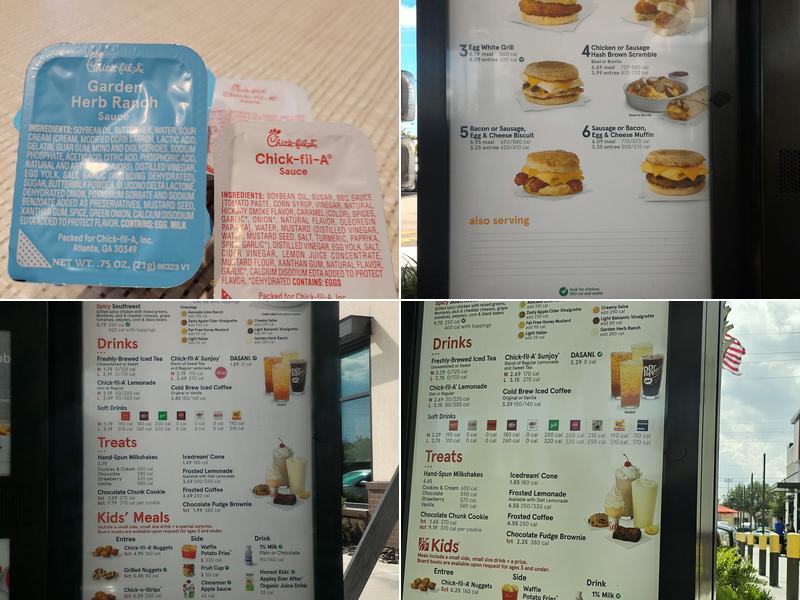 Chick-fil-A Menu