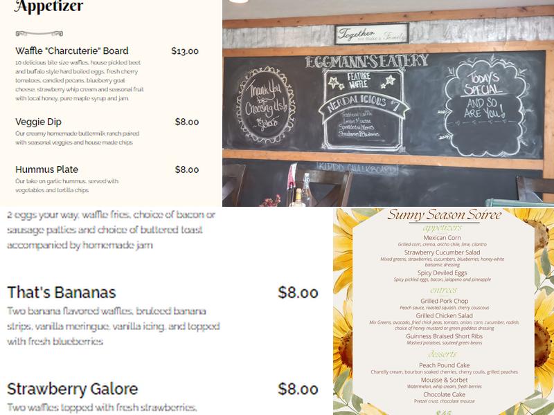 Eggmann's Eatery Menu